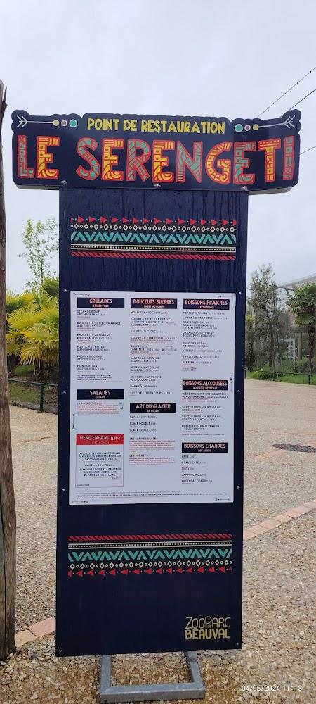 Le Serengeti - Menu Image 1